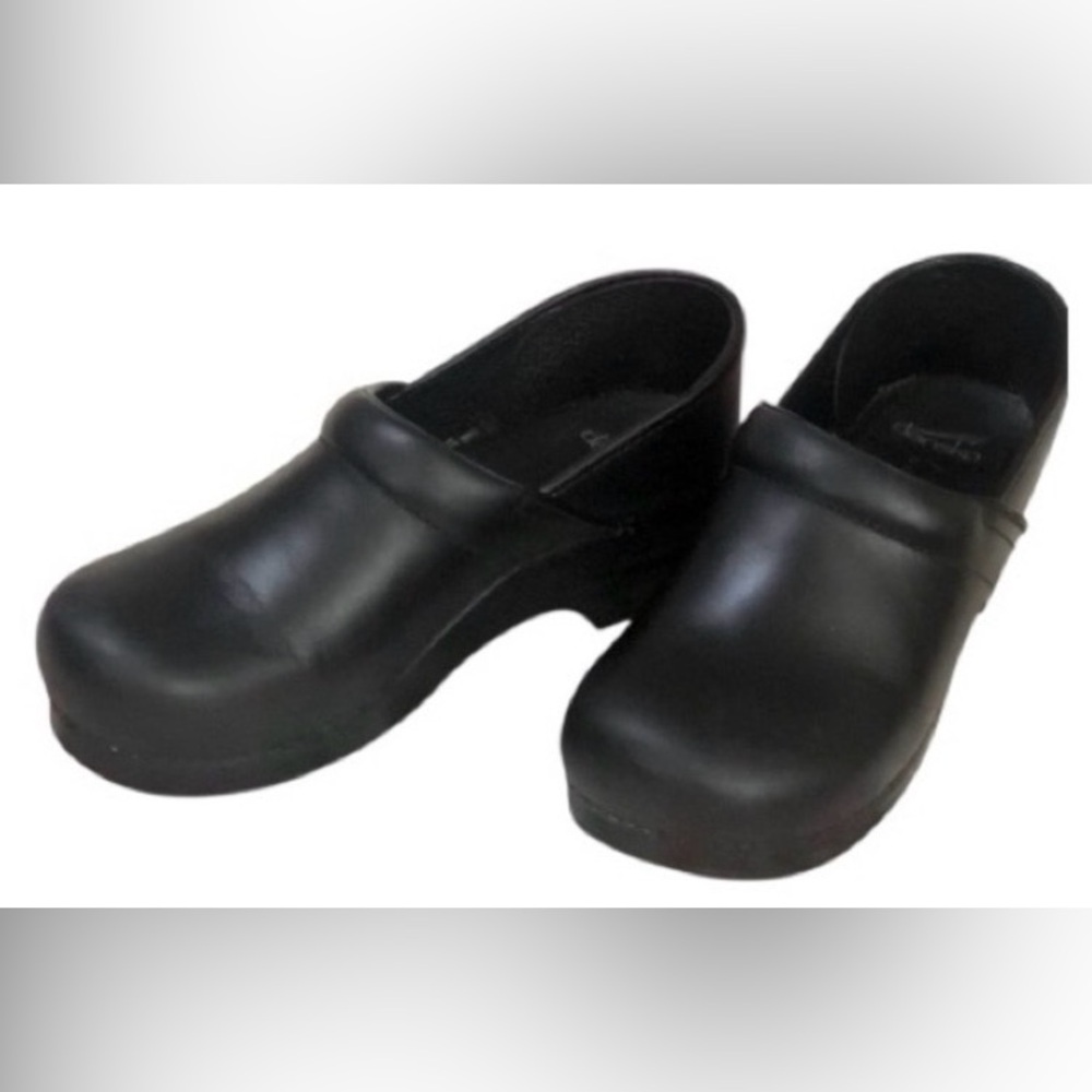 Dansko Nurse Doctor Work Black Leather Professional Clogs size 11.5-12 US 42 EU